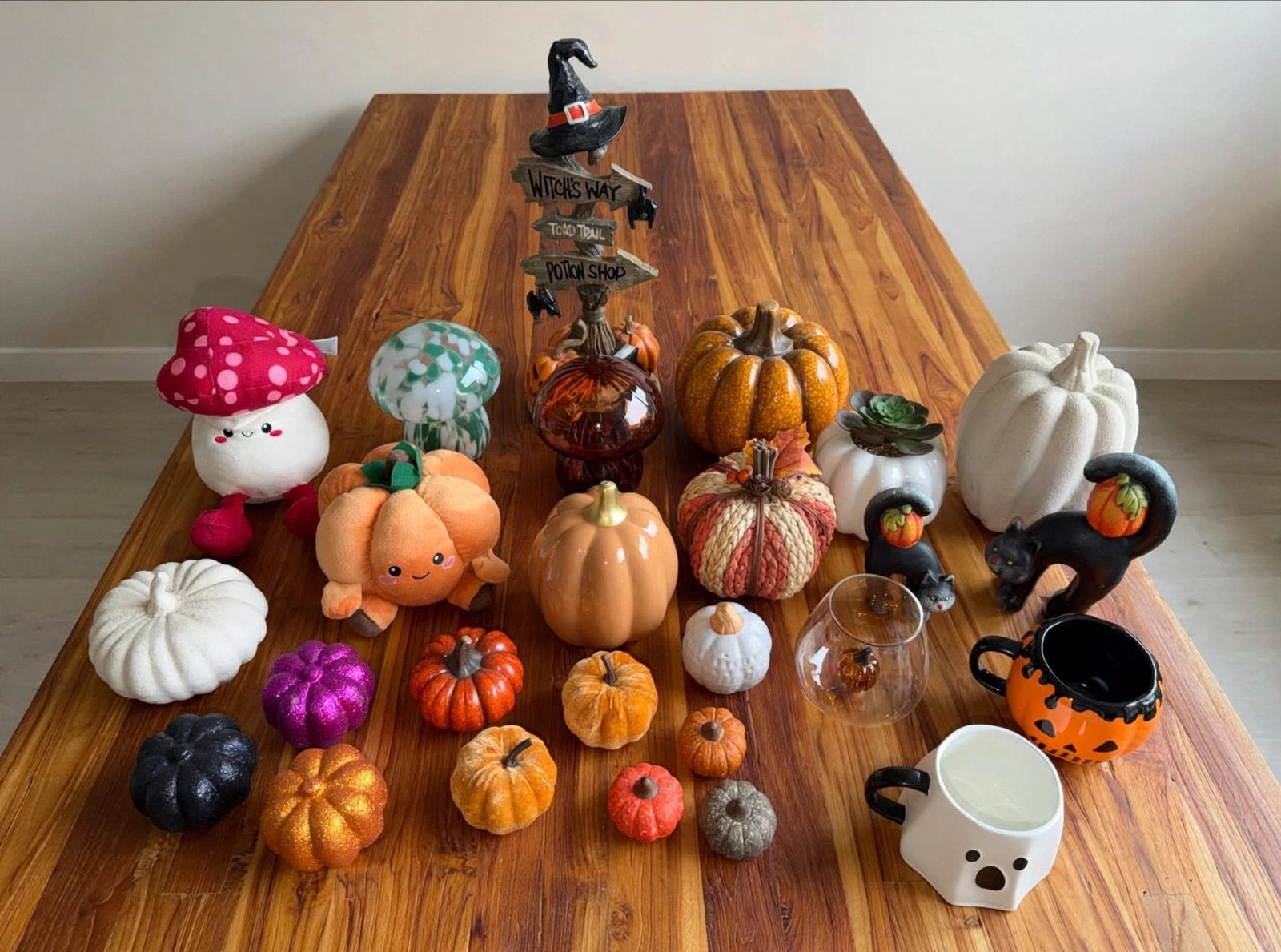 Halloween / Herfst Decoratie Set - Pompoenen, Heksen en meer, Huis en Inrichting, Ophalen of Verzenden, Gebruikt, Meerkleurig