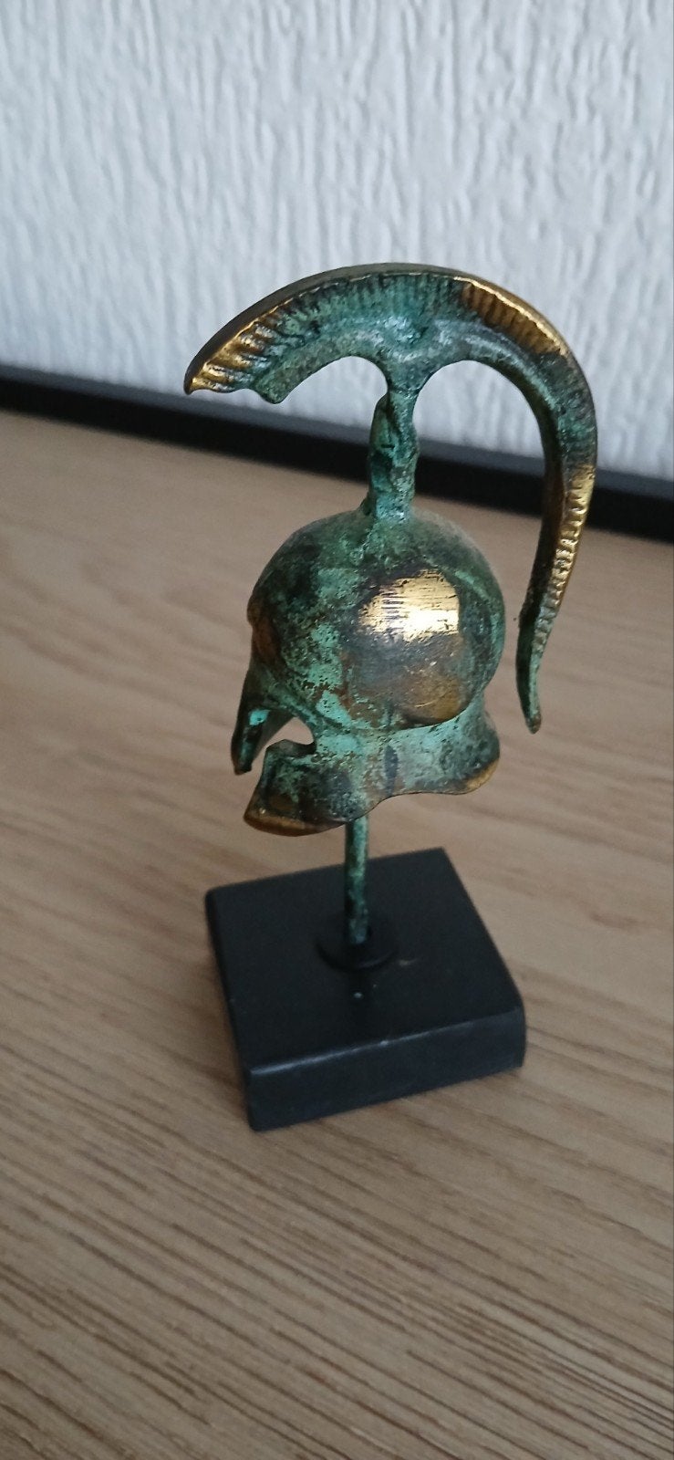 Troje Achilles Helm - Decoratieve Miniatuur, Antiek en Kunst, Overige onderwerpen, Minder dan 20 cm, Gepatineerd, Ophalen of Verzenden