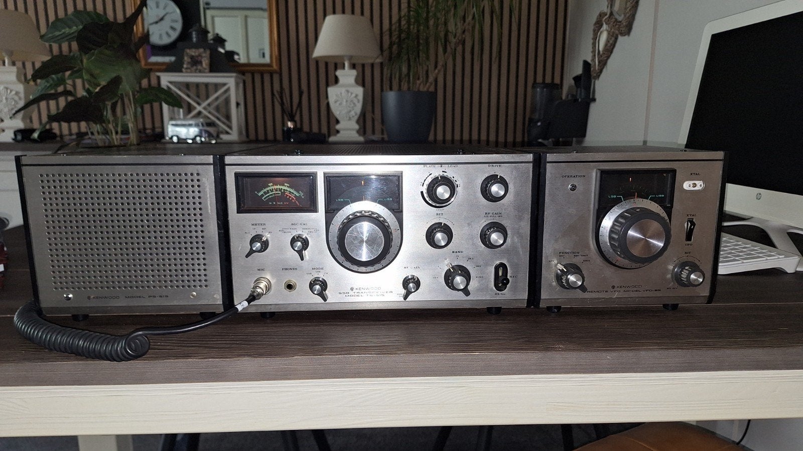 Kenwood TS-515 SSB Transceiver met VFO-5S en PS-515, Telecommunicatie, Zenders en Ontvangers, Ophalen, Gebruikt