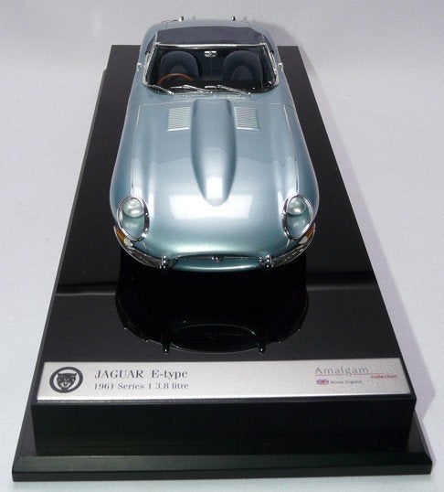 Jaguar E-Type Roadster Blauw 1:18 van Amalgam, Hobby en Vrije tijd, Modelauto's | 1:18, Ophalen of Verzenden, Nieuw, Auto, Overige merken