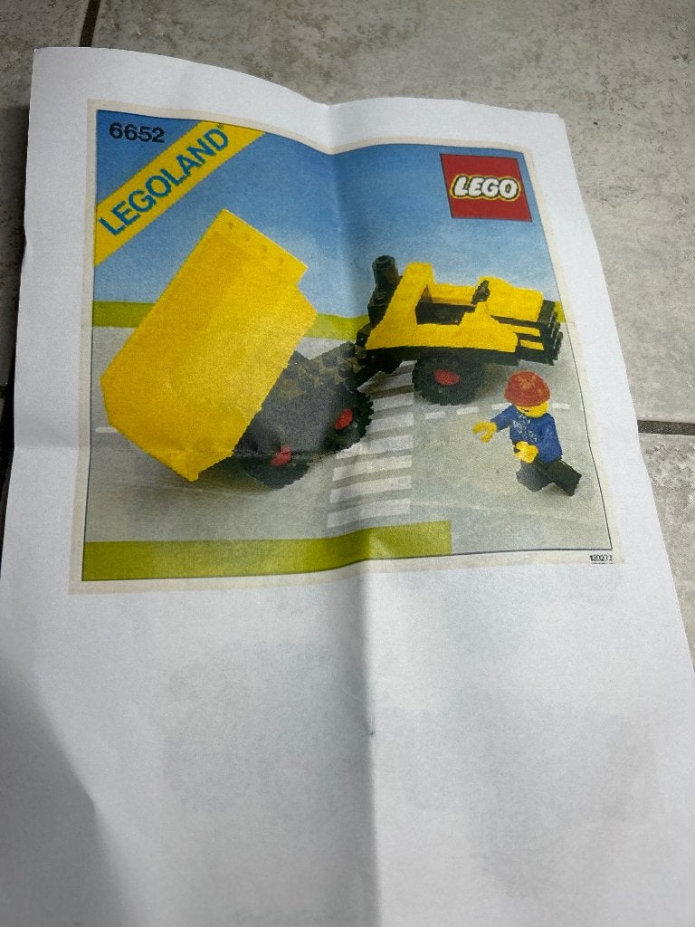 LEGO Legoland 6652 Kiepwagen met minifiguur en instructies, Gebruikt, Lego, Ophalen of Verzenden, Complete set