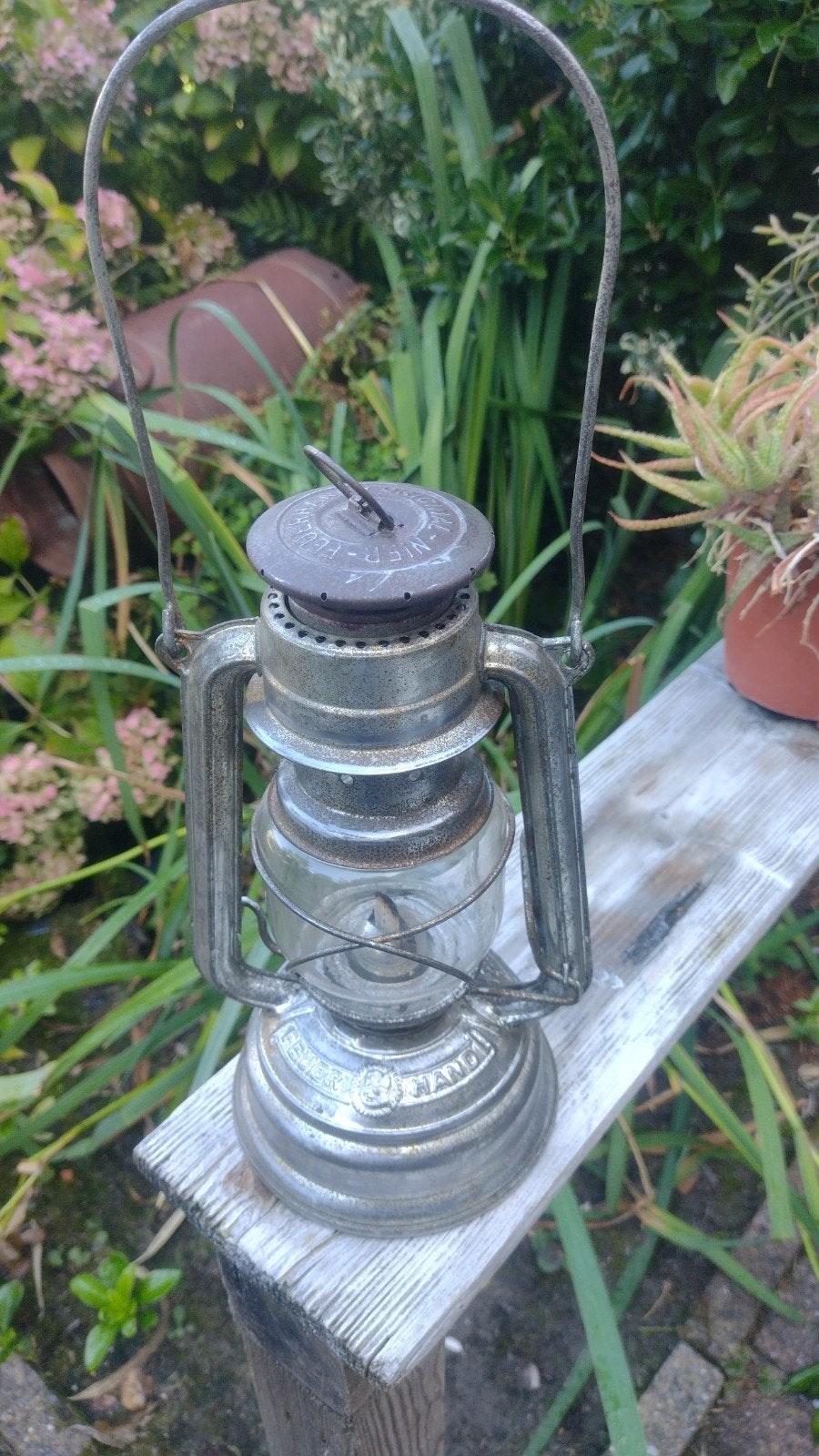 Antieke Feuerhand olielamp en storm lantaarns, Antiek en Kunst, Ophalen of Verzenden