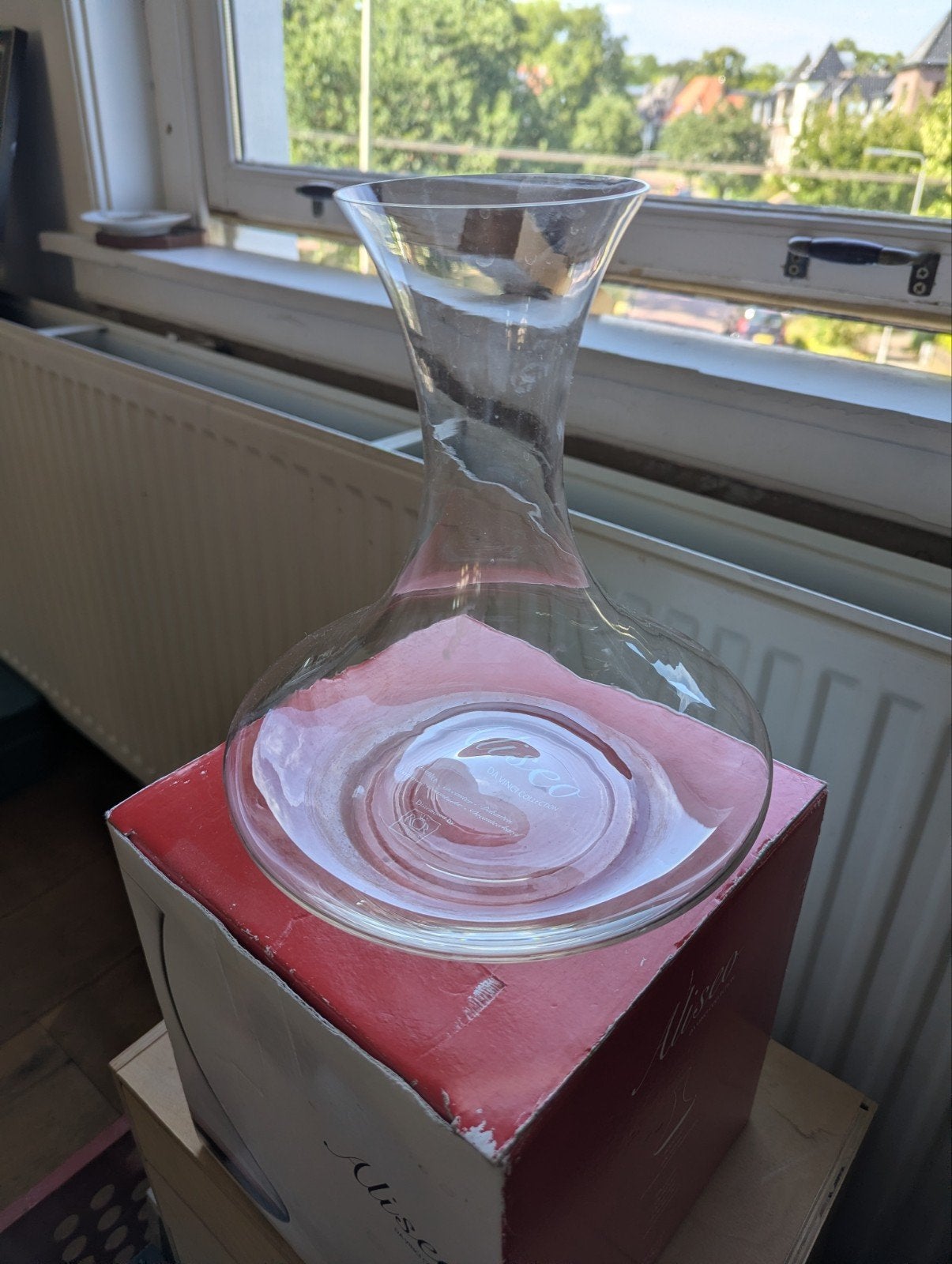 Aliseo Da Vinci Collection Glazen Decanteerkaraf, Ophalen, Zo goed als nieuw, Transparant, Glas