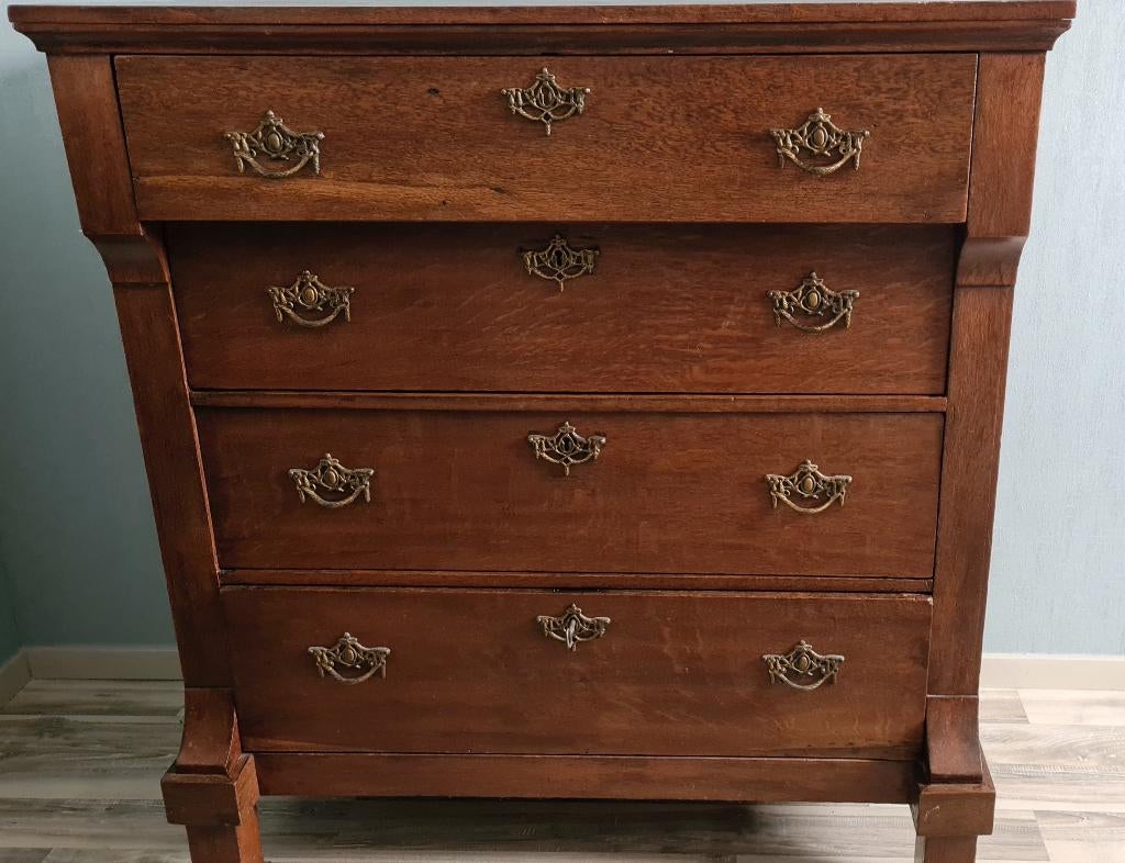 ANTIEKE HOLLANDSE EIKEN COMMODE/LADENKAST, Antiek en Kunst, Antiek | Meubels | Kasten, Ophalen