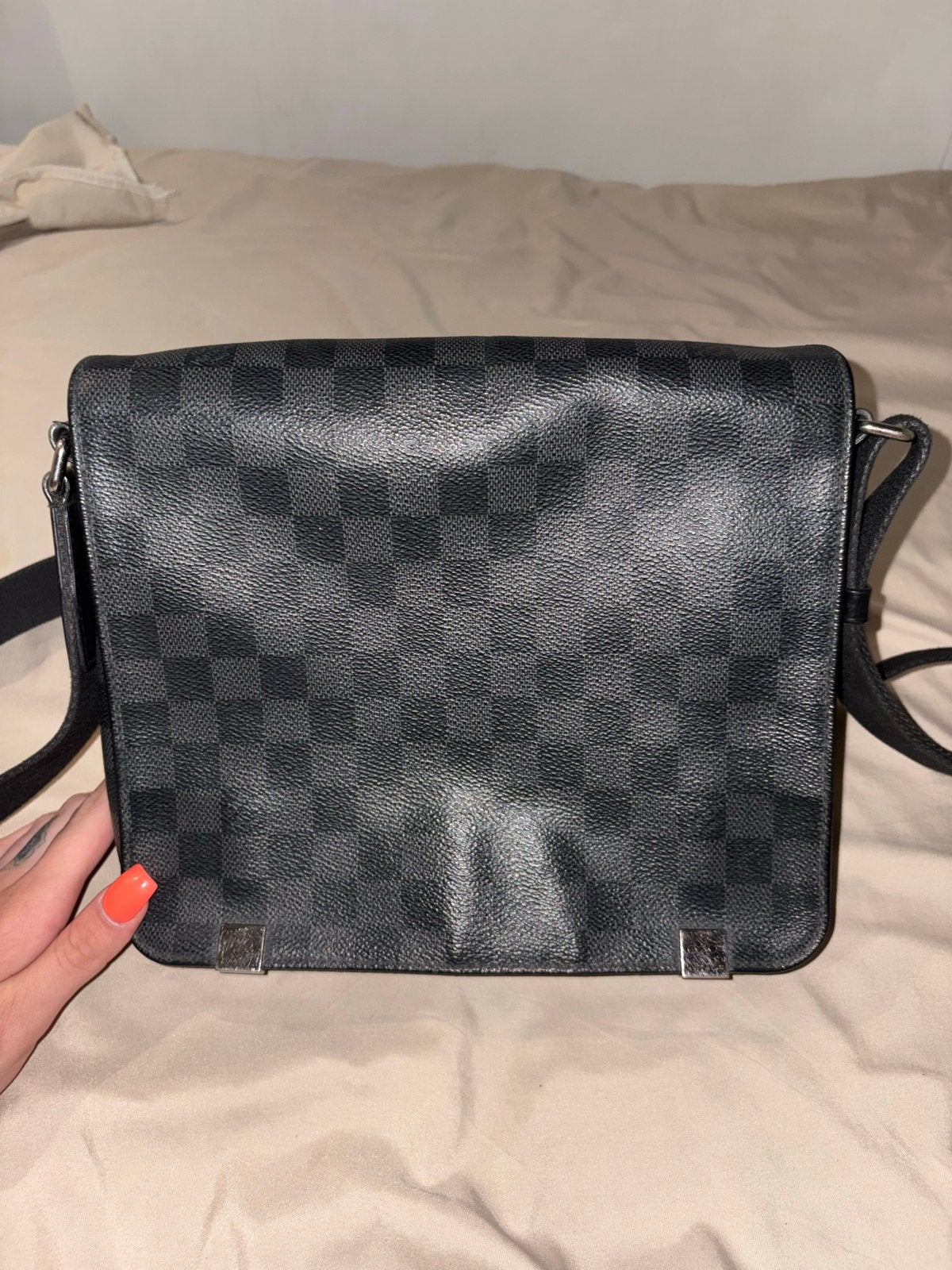 Louis Vuitton District PM Damier Canvas Black, Ophalen of Verzenden, Gebruikt, Zwart, Schoudertasje