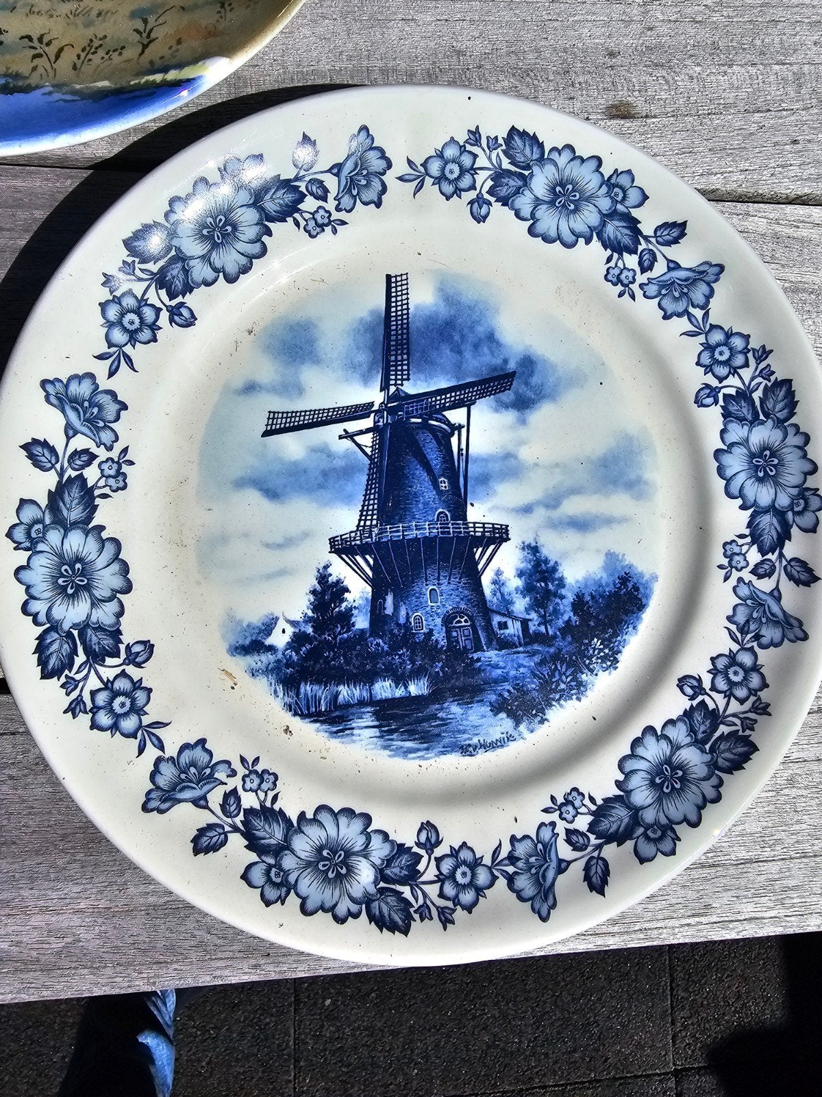 Set van diverse decoratieve borden- Delfts blauw Antiek, Ophalen of Verzenden
