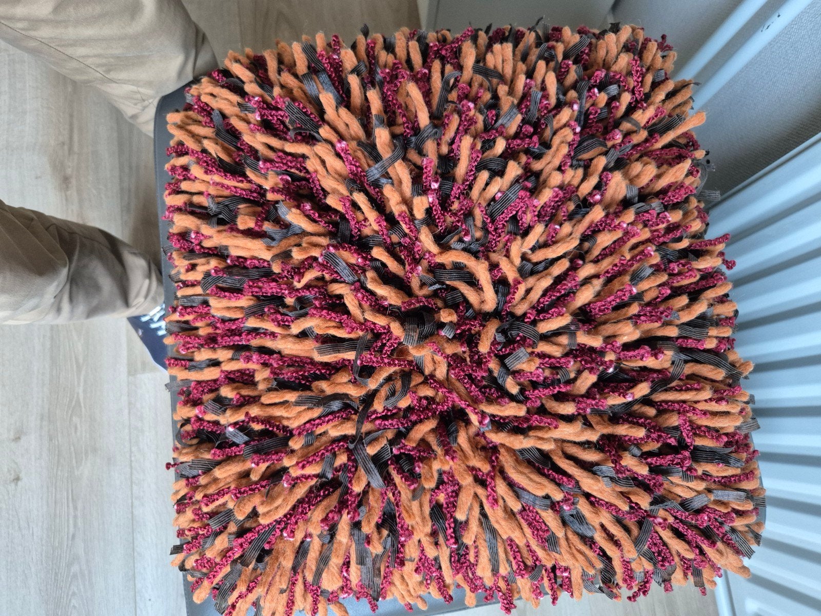 2 stuks decoratieve kussens met franjes, Meerkleurig, Vierkant, Ophalen of Verzenden, Zo goed als nieuw