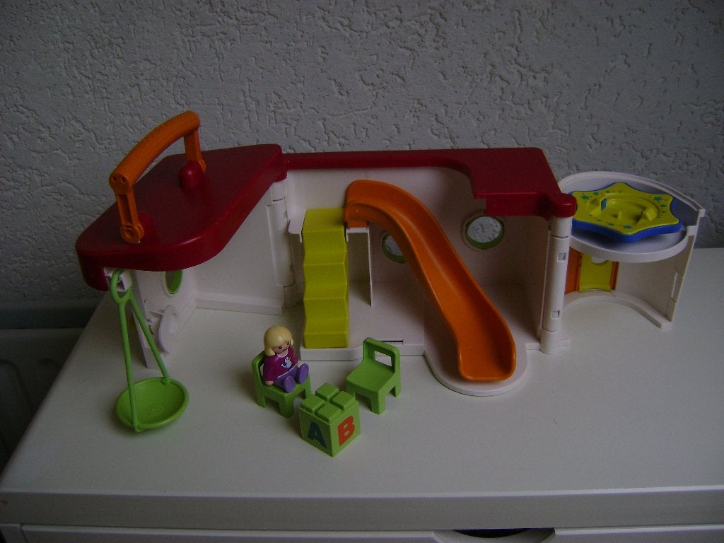 playmobiel uitklapbaar speelhuis glijbaan schommel35lx14henz, Ophalen of Verzenden, Zo goed als nieuw, Complete set, Gebouw