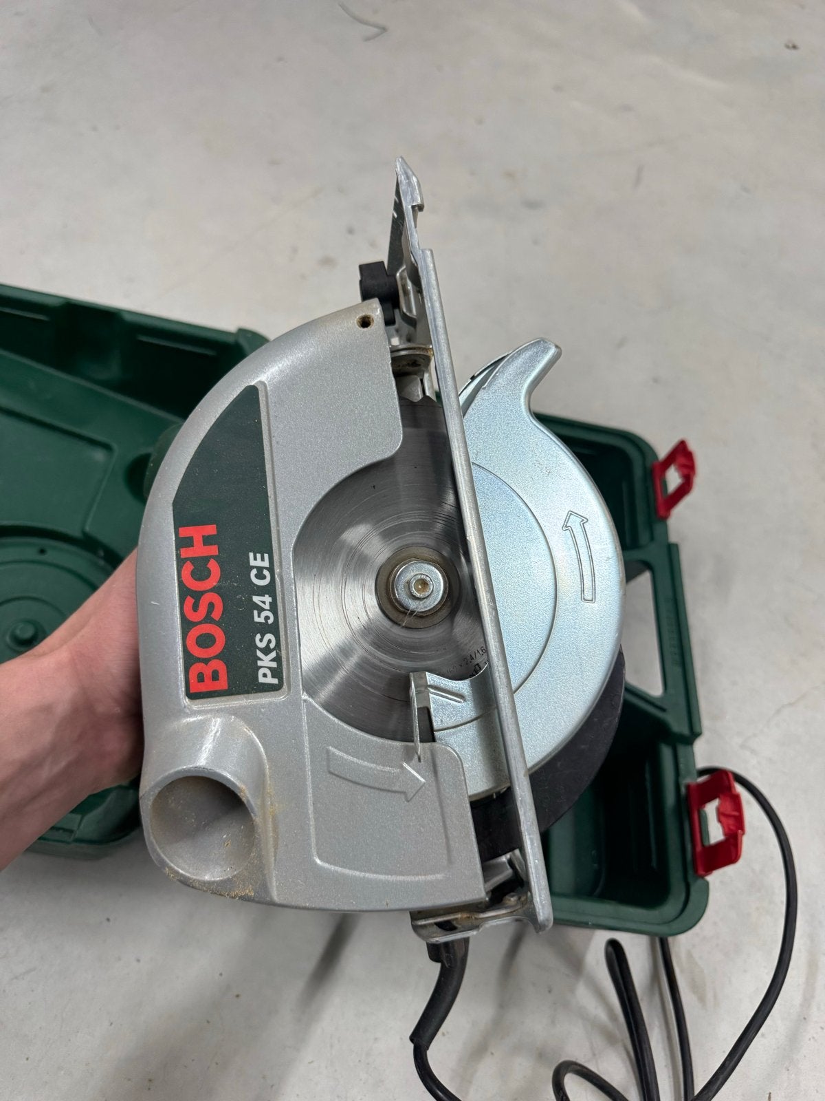 Bosch PKS 54 CE Cirkelzaag - Werkt naar behoren, Gebruikt, Cirkelzaag, 600 tot 1200 watt, Ophalen of Verzenden