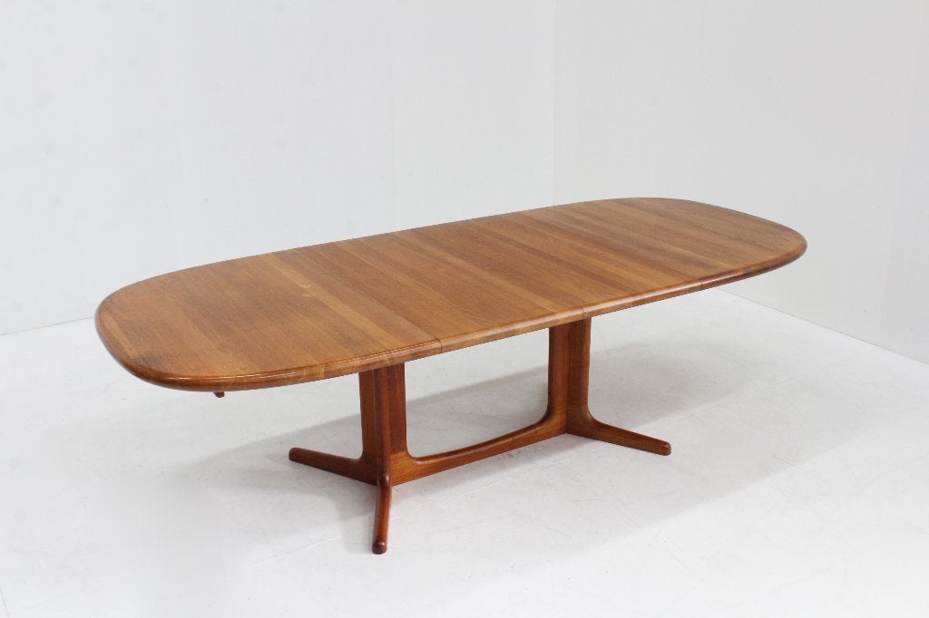 Vintage ovalen uitschuifbare eettafel tafel teak Glostrup, Gebruikt, 200 cm of meer, Vijf personen of meer, Ovaal