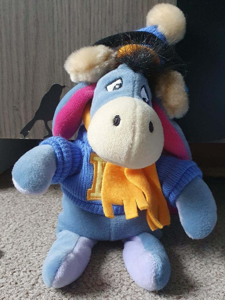 Disney Eeyore / Ieyoor / Iejoor beanie Uniek!, Ophalen, Nieuw, Beeldje of Figuurtje