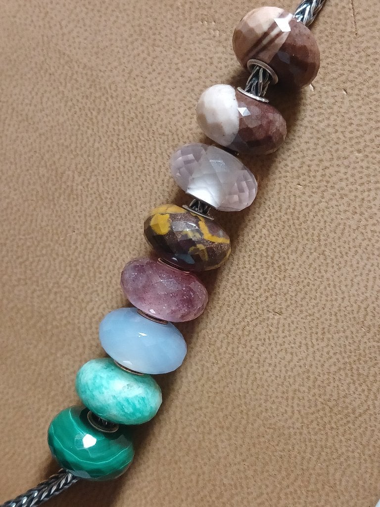 Trollbeads (Half) Edestenen Edelsteen, Sieraden, Tassen en Uiterlijk, Bedels, Zo goed als nieuw, Trollbeads, 1 bedel, Edelsteen
