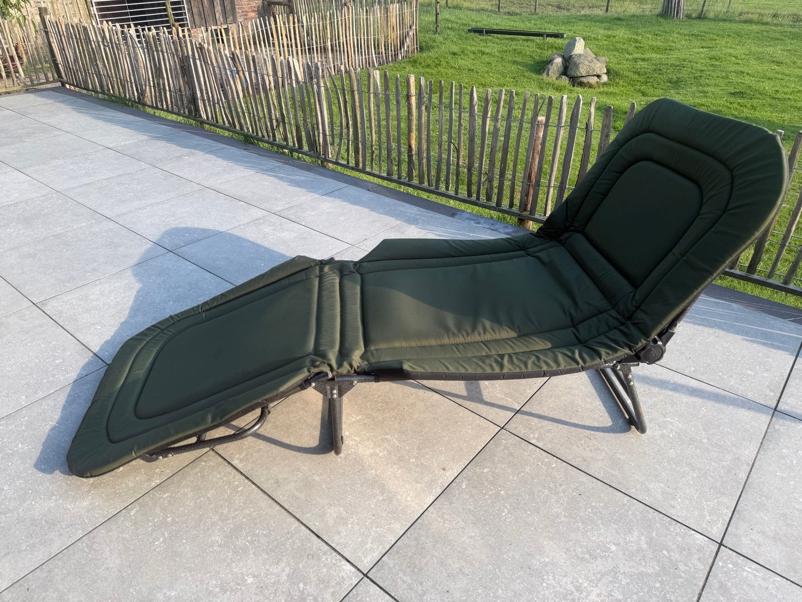 Comfortabele opvouwbare campingstoel/ligbed, Ophalen, Gebruikt, Campingstoel