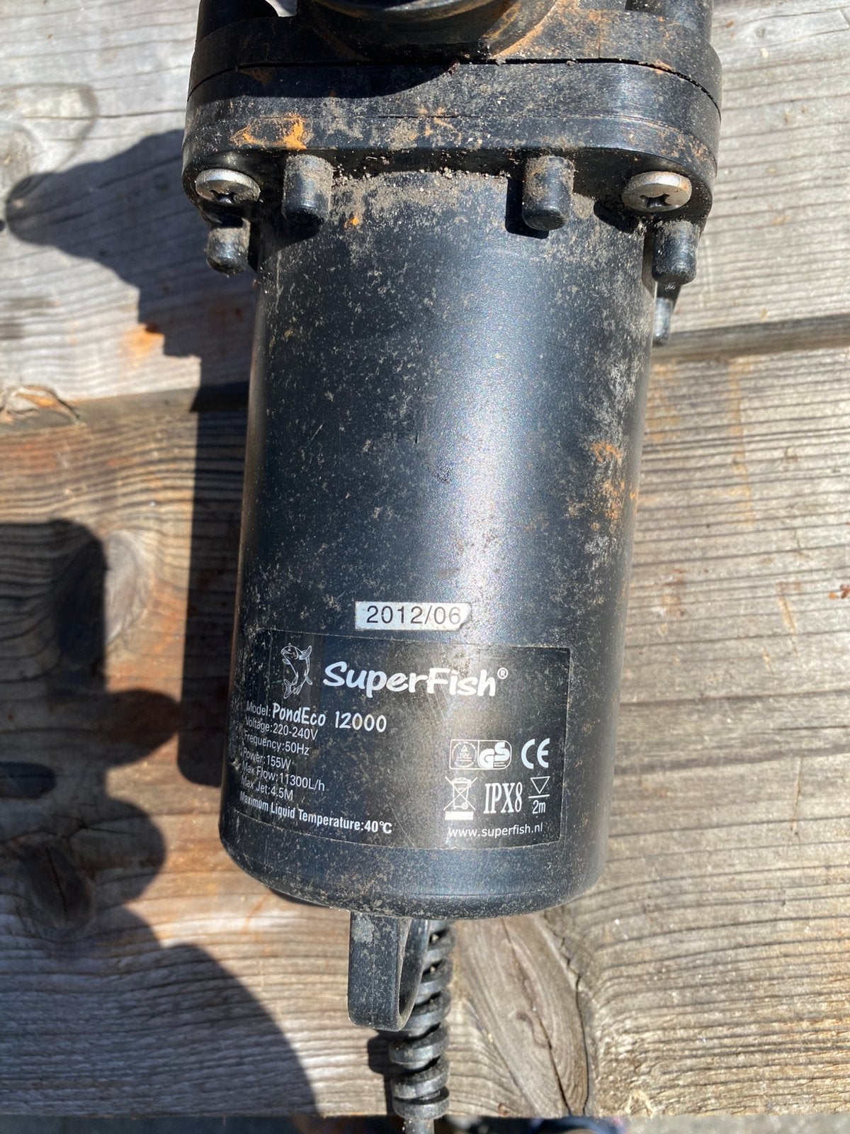 Superfish pond pump for filter, Ophalen