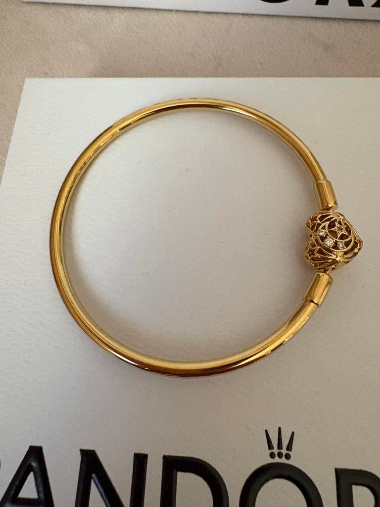 Nieuw Originele Pandora verguld gouden armband maat 17, Sieraden, Tassen en Uiterlijk, Armbanden, Overige materialen, Zo goed als nieuw