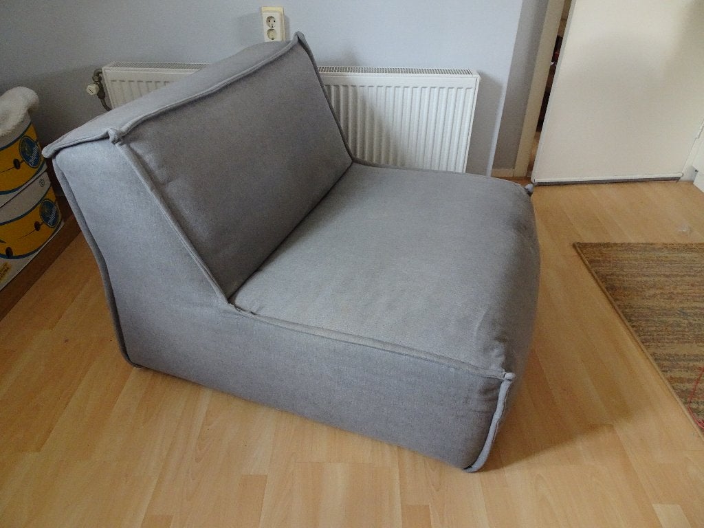 Twee modulaire banken / lounge bank / fauteuils, Ophalen, Gebruikt, Rechte bank, Stof