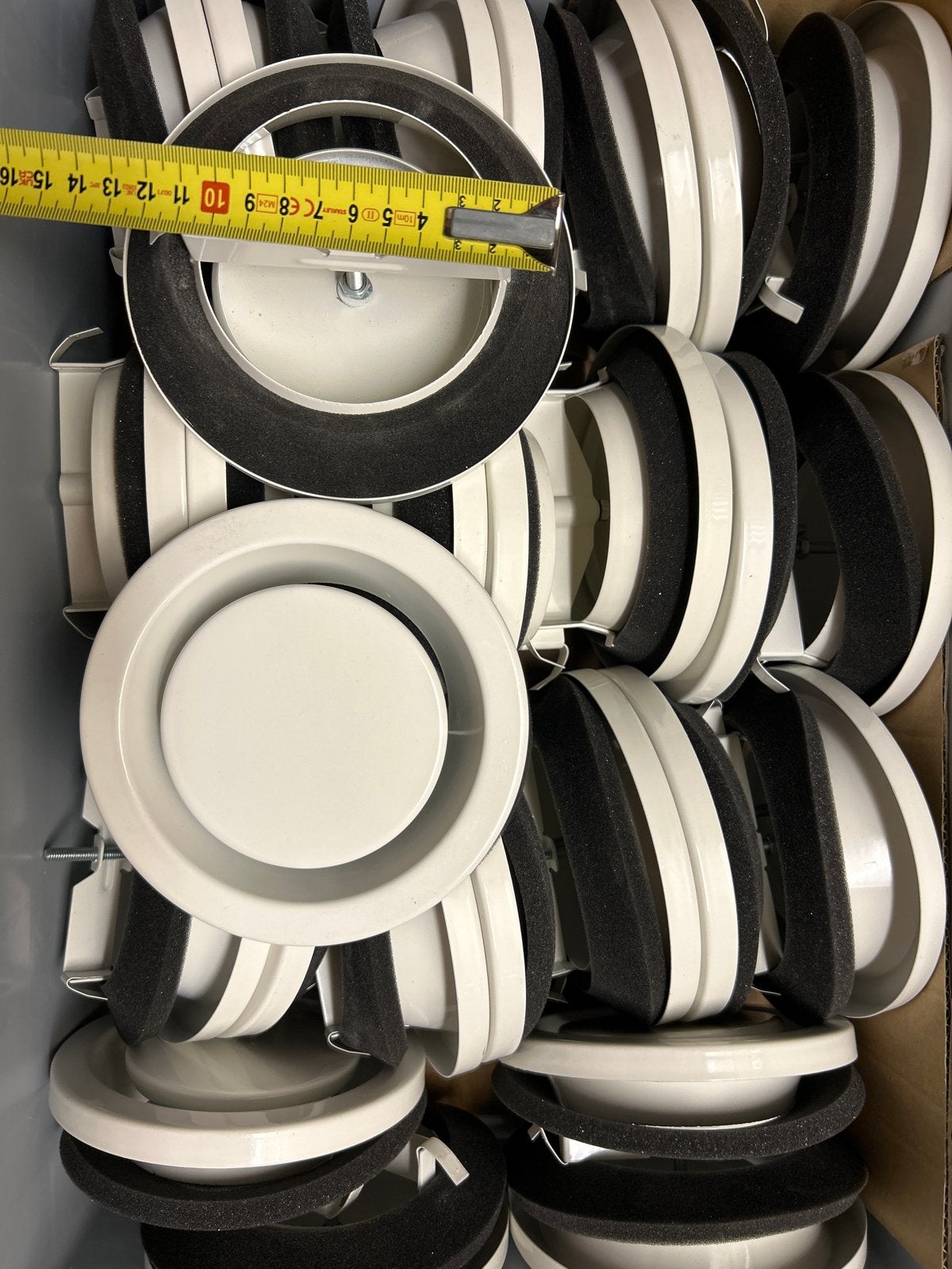 Partij plafond ventielen 125mm - Nieuw +- 70, Ophalen of Verzenden, Nieuw, Ventilator