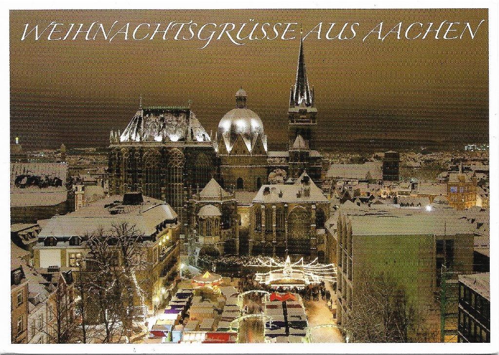 Ansichtkaart  	Aken (Duitsland)	Kerstmarkt, Verzenden, 1980 tot heden, Gelopen, Duitsland