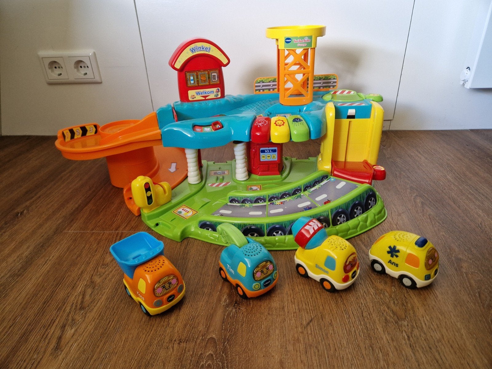 VTech Toet Toet Auto's garage met 4 voertuigen, Ophalen of Verzenden