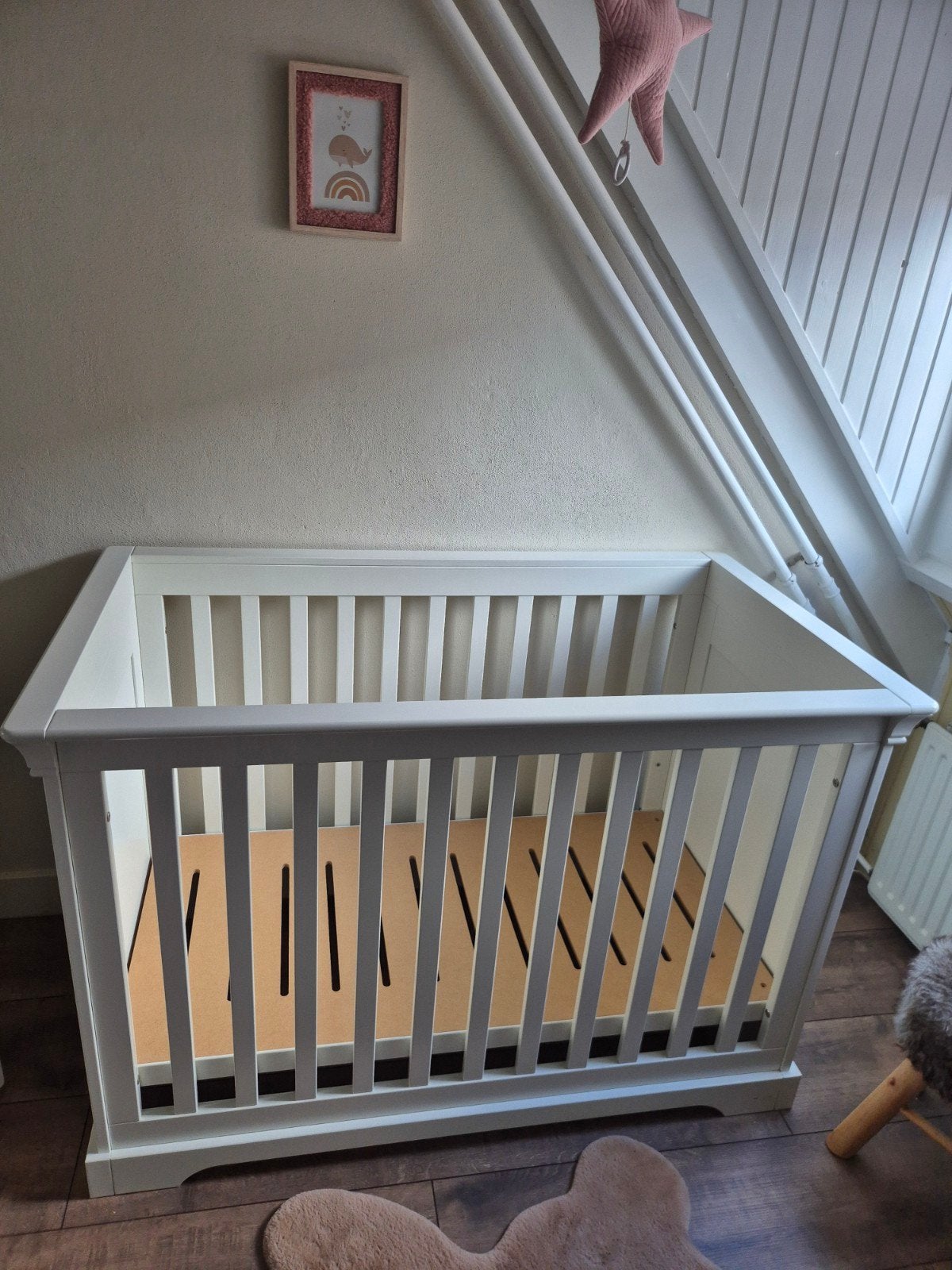 Kidsmill Chateau ledikant - Mooi en stevig babybed, Lattenbodem, Gebruikt, 70 tot 85 cm, 140 tot 160 cm