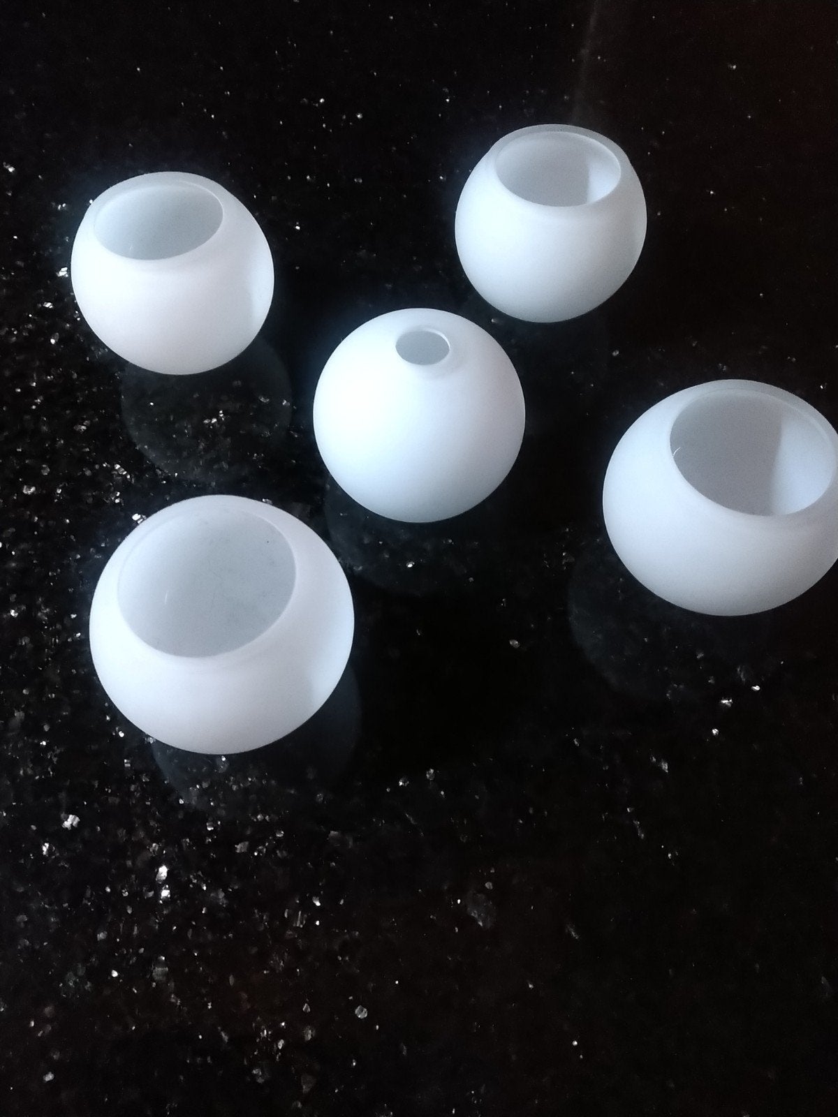 harco loor design lamp snowball bolletjes hagelwit opaalglas, Wit, Ophalen of Verzenden, Zo goed als nieuw, Glas