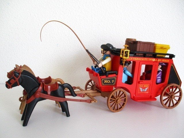 playmobil postkoets 3245 western vintage, Ophalen of Verzenden, Gebruikt, Complete set
