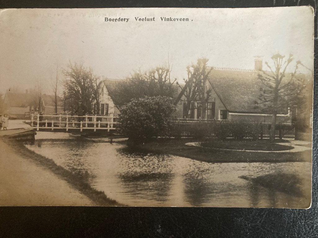 Vinkeveen boerderij Veelust, FOTOKAART ca. 1915, Verzamelen, Ansichtkaarten | Nederland, Ophalen of Verzenden, Voor 1920, Ongelopen