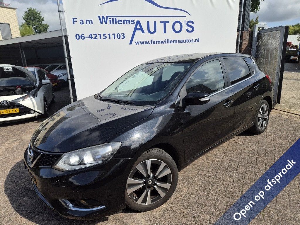 Nissan Pulsar 1.2 DIG-T N-Connecta (bj 2016), Auto's, Nissan, Gebruikt, 4 cilinders, 1165 kg, Zwart