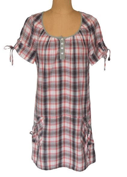 Repeat jurkje geruit, jurk, Mt. M, Kleding | Dames, Jurken, Overige kleuren, Verzenden, Zo goed als nieuw, Boven de knie