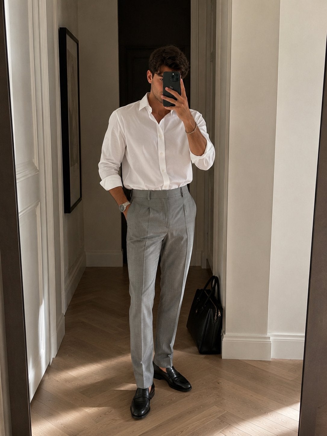 Esprit Grey Checked Smart Trousers | Tailored Dress Pants, Kleding | Heren, Broeken en Pantalons, Ophalen of Verzenden, Zo goed als nieuw