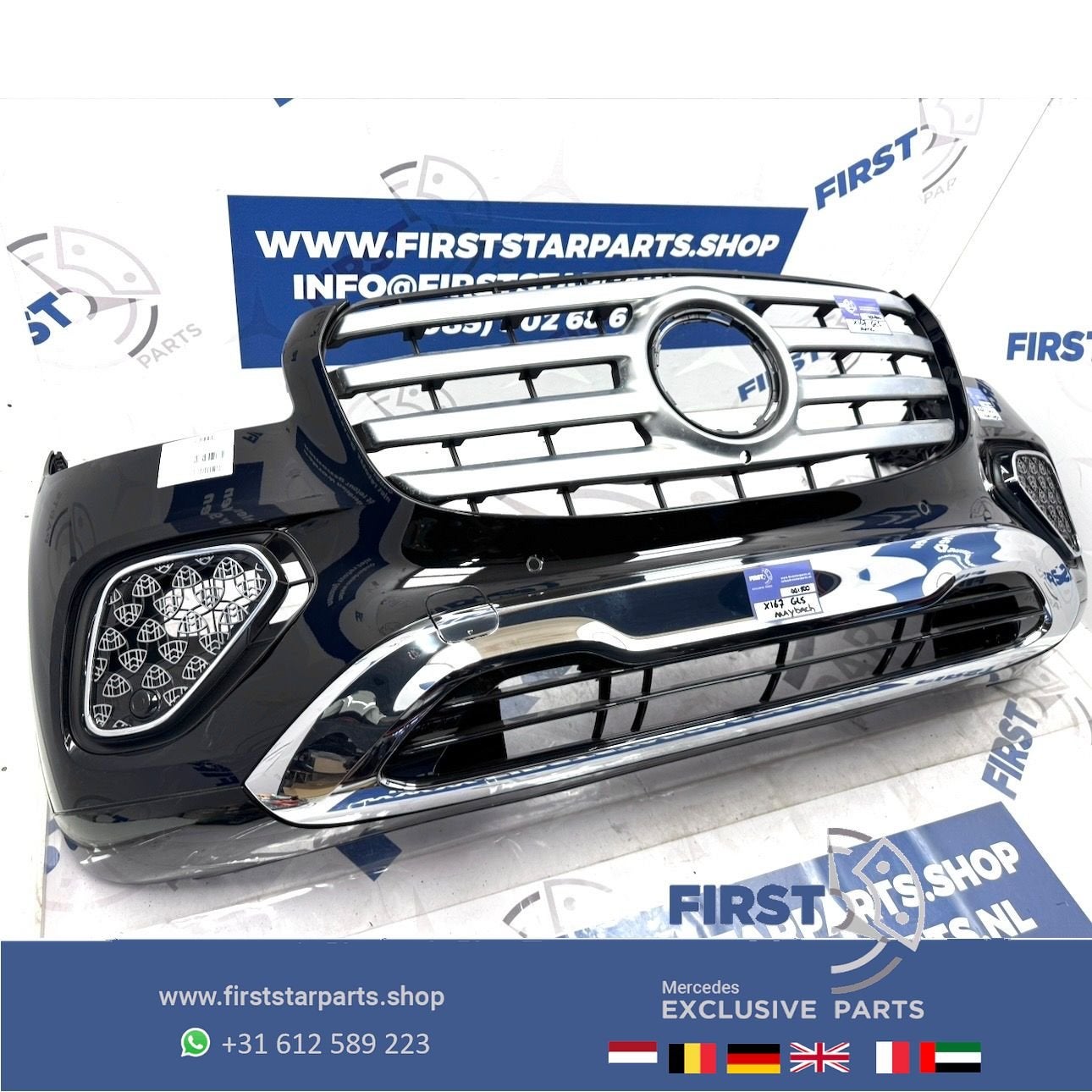 X167 GLS MAYBACH BUMPER A1678859305 W167 MAYBACH VOORBUMPER, Gebruikt, -, Voor, -