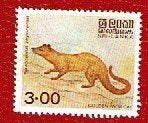 Katachtigen - Sri Lanka - 545 3.00 - Gouden Palm Civet - geb, Ophalen of Verzenden, Gestempeld, Dier of Natuur