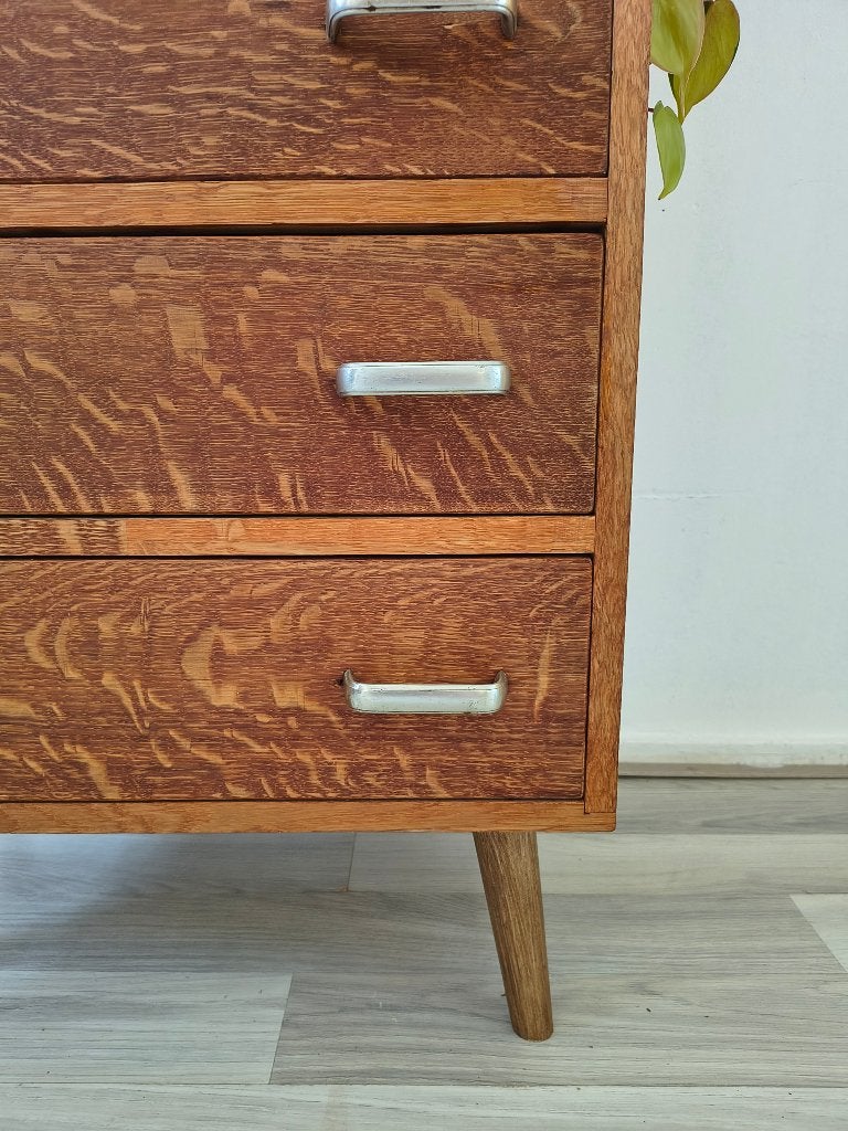 Mid-Century Ladekast – Massief Hout – Jaren 60 Deens Design, Huis en Inrichting, Kasten | Ladekasten, 5 laden of meer, 100 tot 150 cm