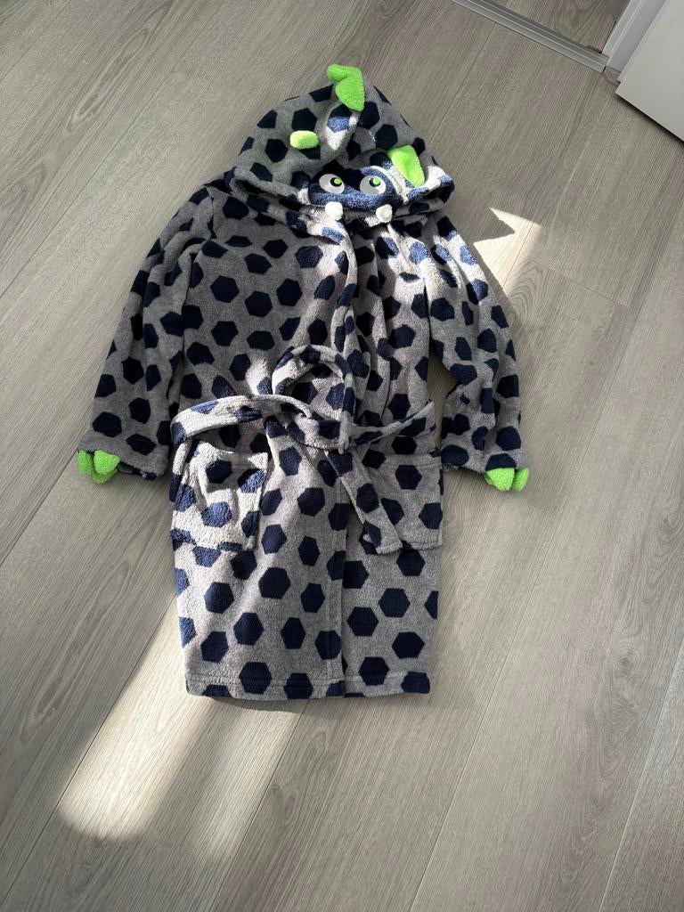 HEMA Badjas met capuchon en dinosaurus details, Kinderen en Baby's, Kinderkleding | Overige, Jongen of Meisje, Ophalen of Verzenden