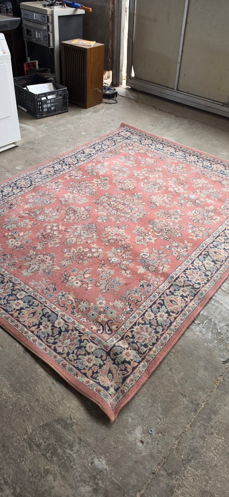 prachtig groot vintage oud roze Perzisch tapijt 228x170!, Perzisch, 150 tot 200 cm, 200 cm of meer, Ophalen of Verzenden