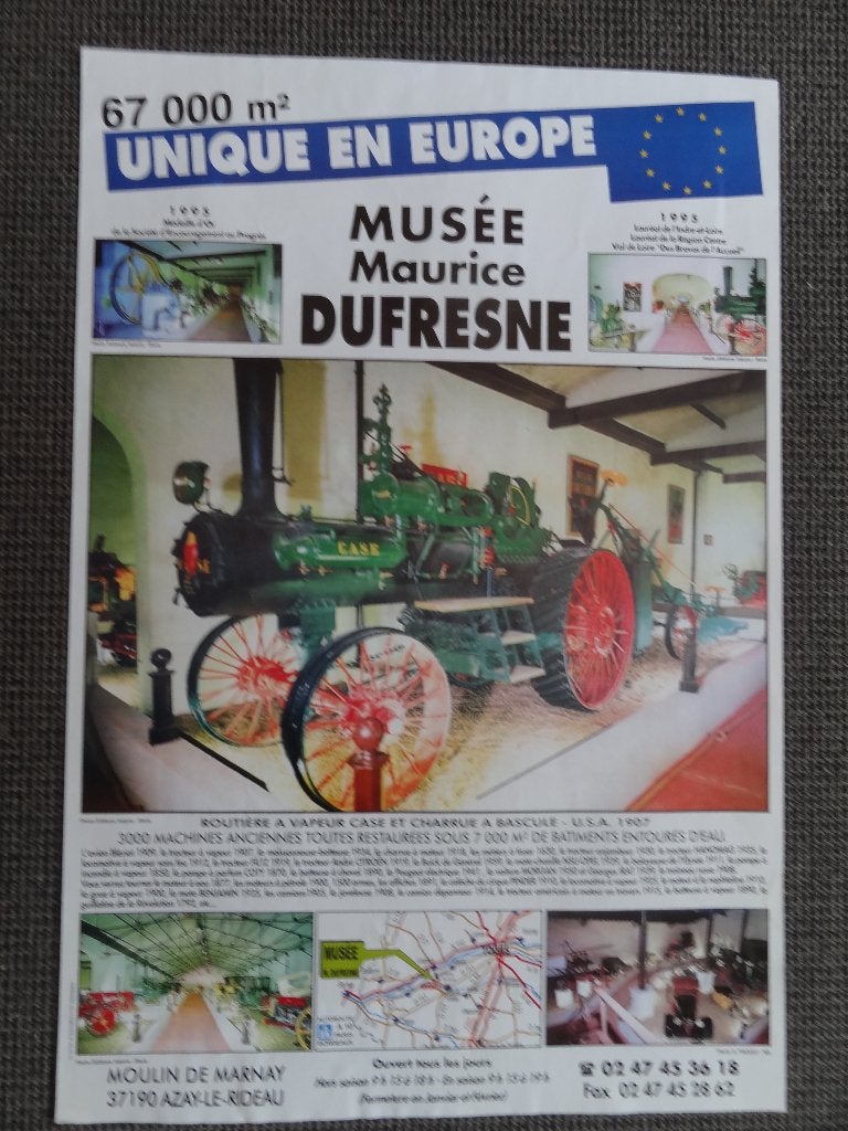 poster Musée Maurice Dufresne, landbouwmachines, Verzenden, Deurposter of groter, Overige onderwerpen, Rechthoekig Staand