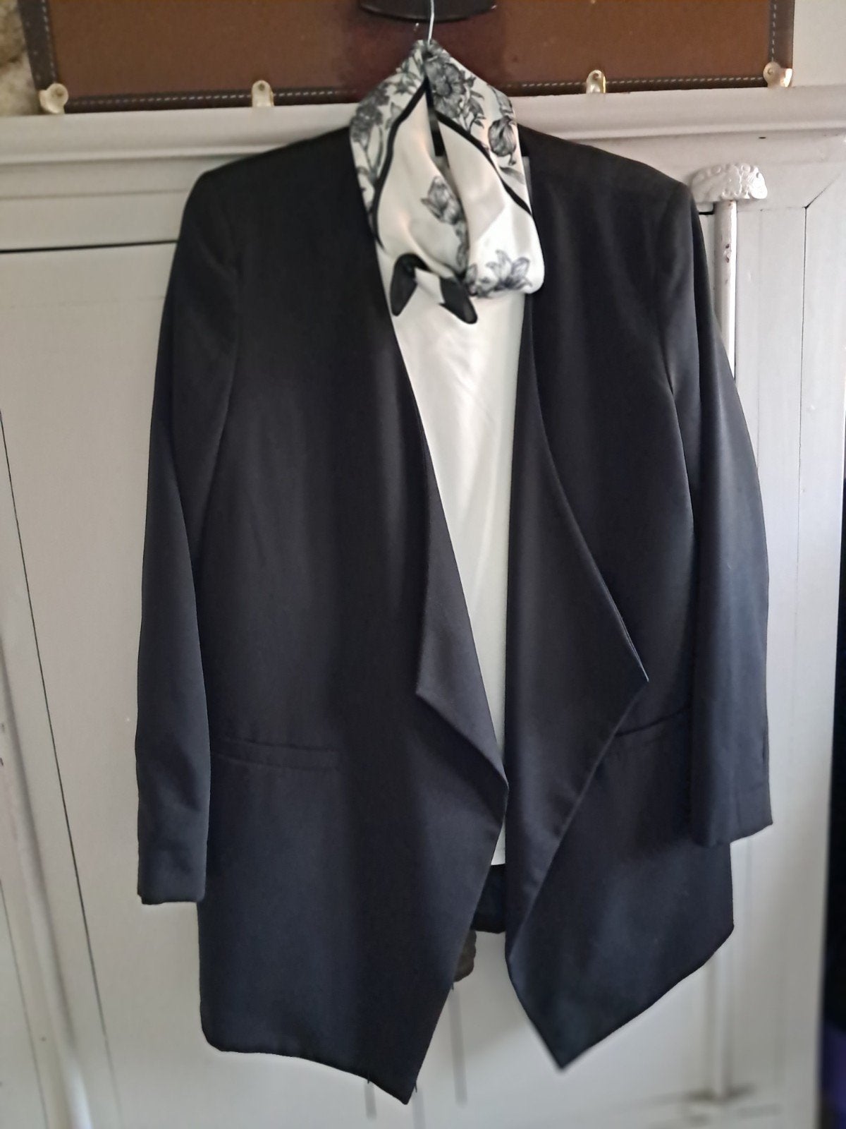 Ruimvallende blazer zonder kraag, Zwart, Maat 46/48 (XL) of groter, Ophalen of Verzenden, Jasje