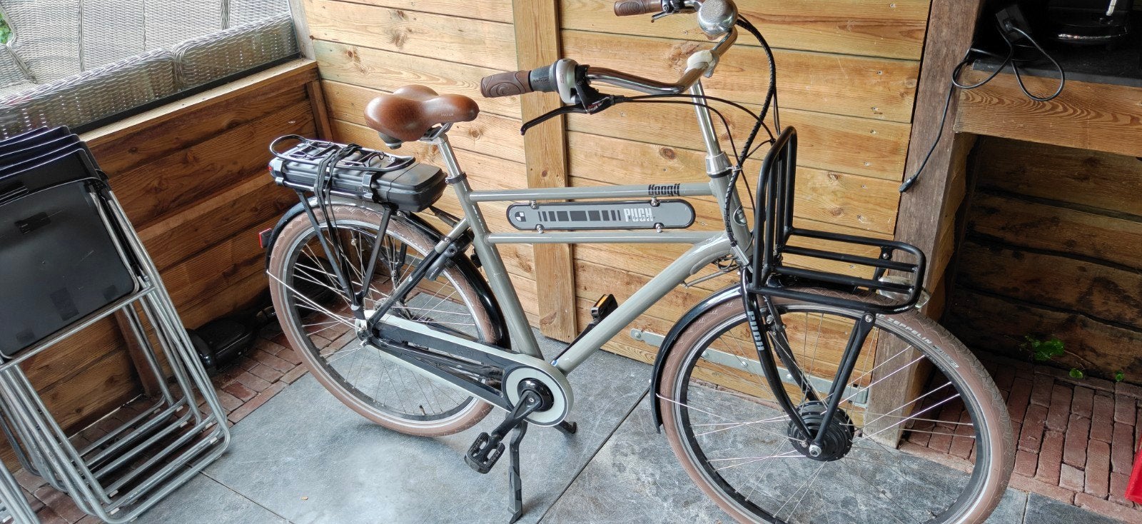 Puch elektrische fiets met voorwielmotor, Overige merken, Gebruikt, Ophalen of Verzenden, 50 km per accu of meer
