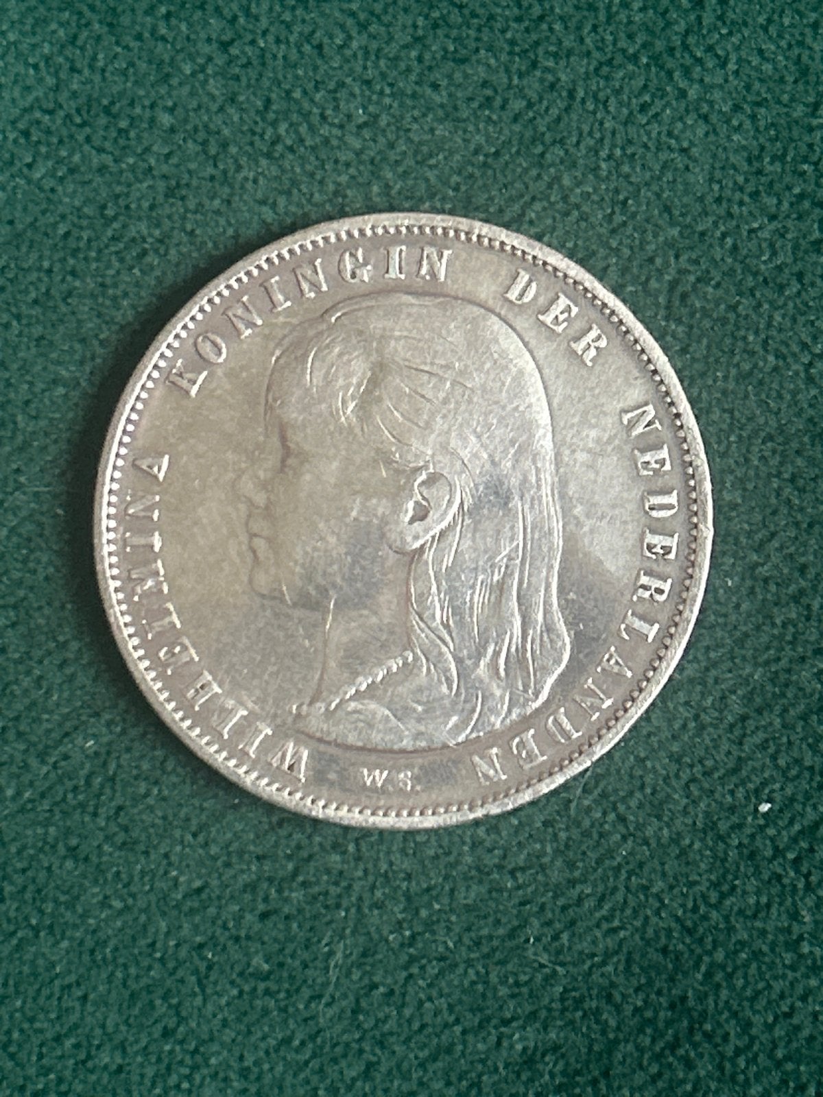 Zilveren 1 Gulden Koningin Wilhelmina 1892, Postzegels en Munten, Munten | Nederland, 1 gulden, Zilver, Ophalen of Verzenden, Koningin Wilhelmina