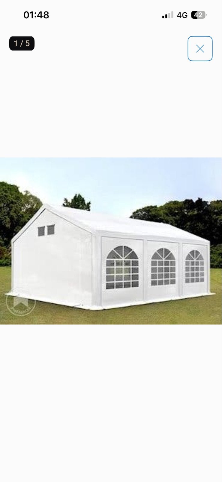 Partytent 4x6 meter - TE HUUR voor feesten en evenementen, Ophalen of Verzenden, 5 tot 8 meter, 4 tot 6 meter, Partytent