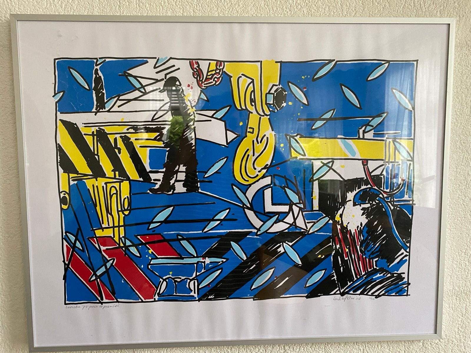 Henk Hofstra '02 - Zeefdruk 20/100, ingelijst, Ophalen of Verzenden