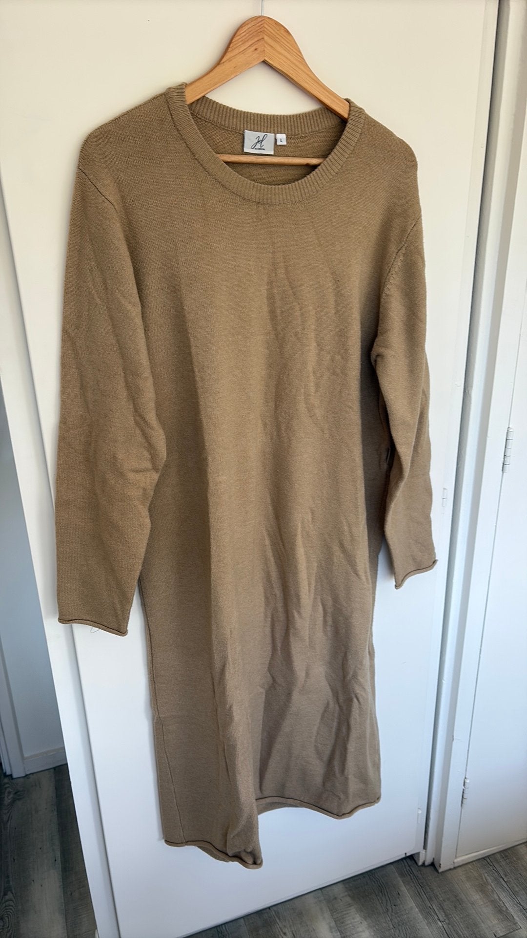 JEL x Bristol gebreide jurk maat L, Kleding | Dames, Beige, Maat 42/44 (L), Ophalen of Verzenden, Zo goed als nieuw