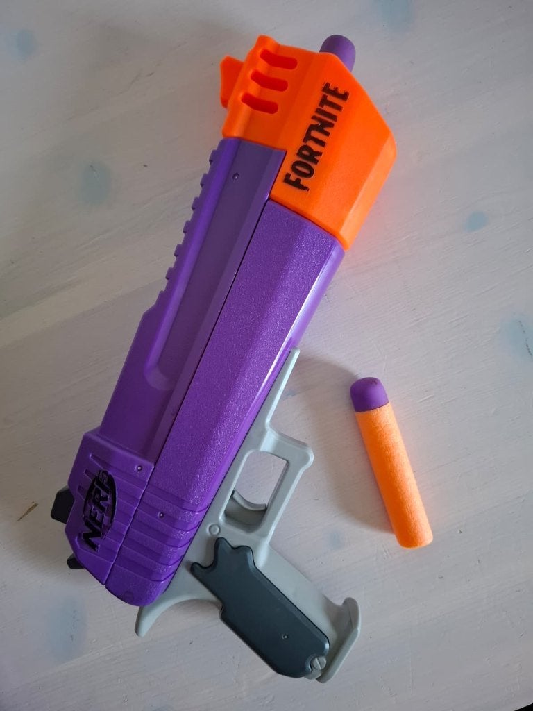 NERF Fortnite HC-E Mega Dart Blaster - goed werkend, Ophalen of Verzenden, Zo goed als nieuw