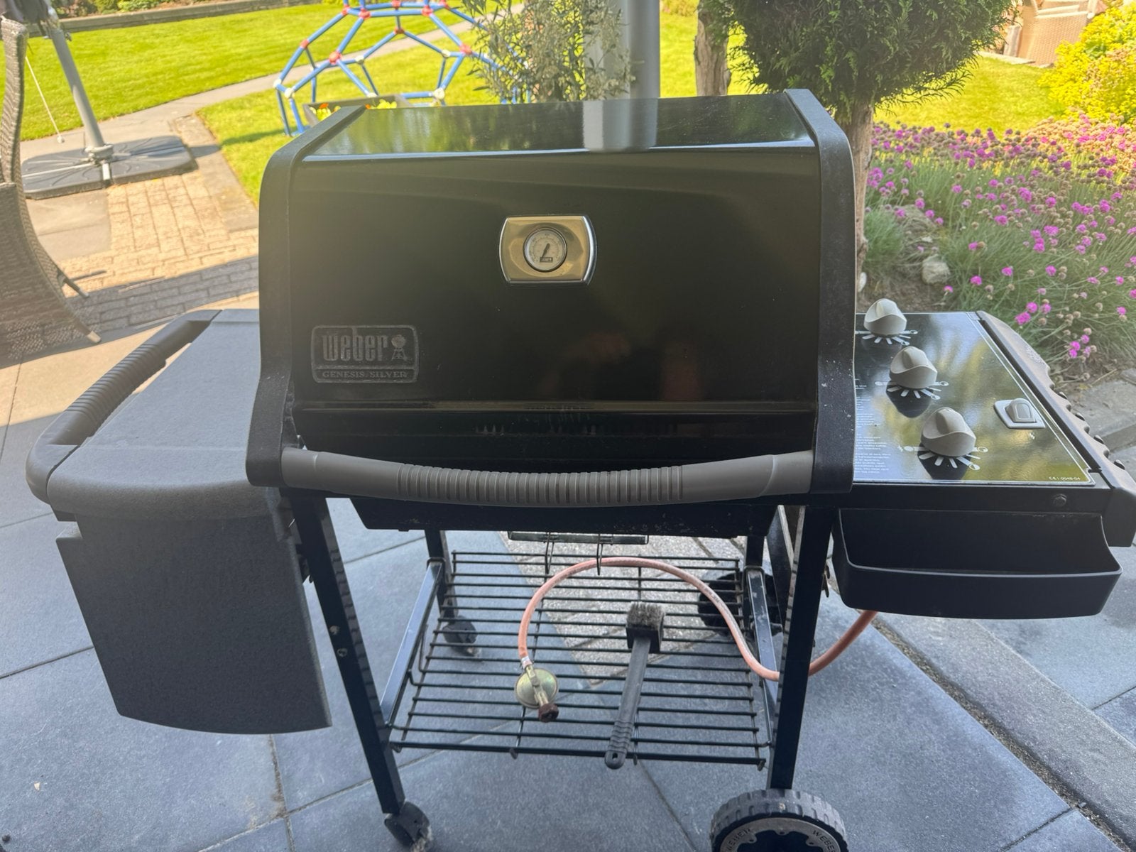 Weber type Genesis Silver buiten gasbarbeque zie tekst, Tuin en Terras, Gasbarbecues, Ophalen, Gebruikt, Weber