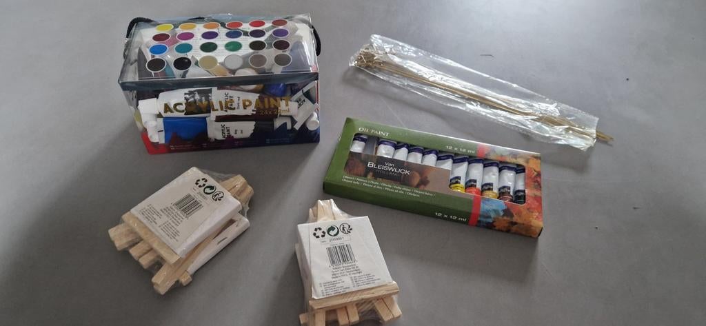 Complete set verfspullen: acryl, olieverf, ezels en meer, Ophalen of Verzenden