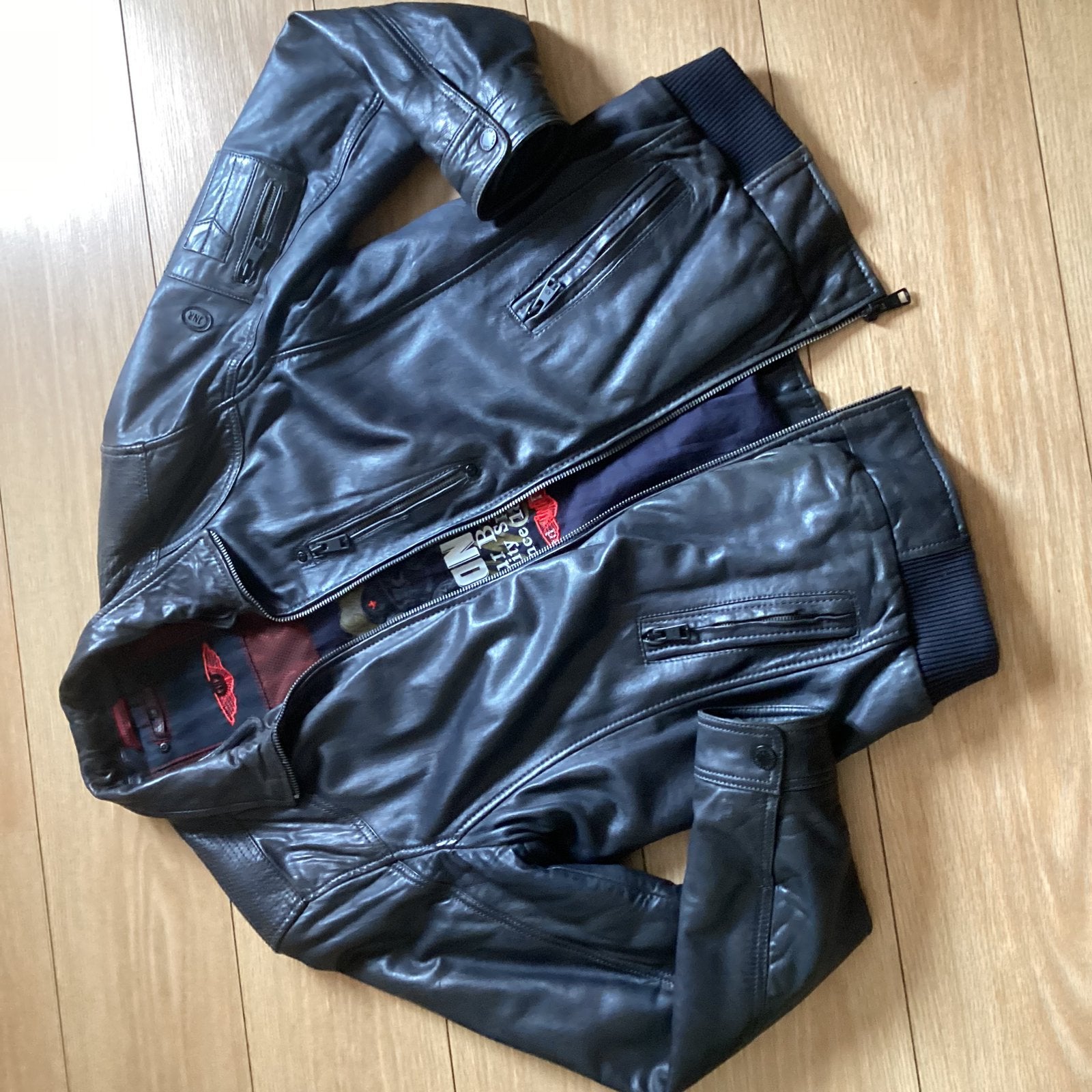 DNR Leren heren JACK mt 56, Ophalen of Verzenden, Zo goed als nieuw, Maat 56/58 (XL), Bruin