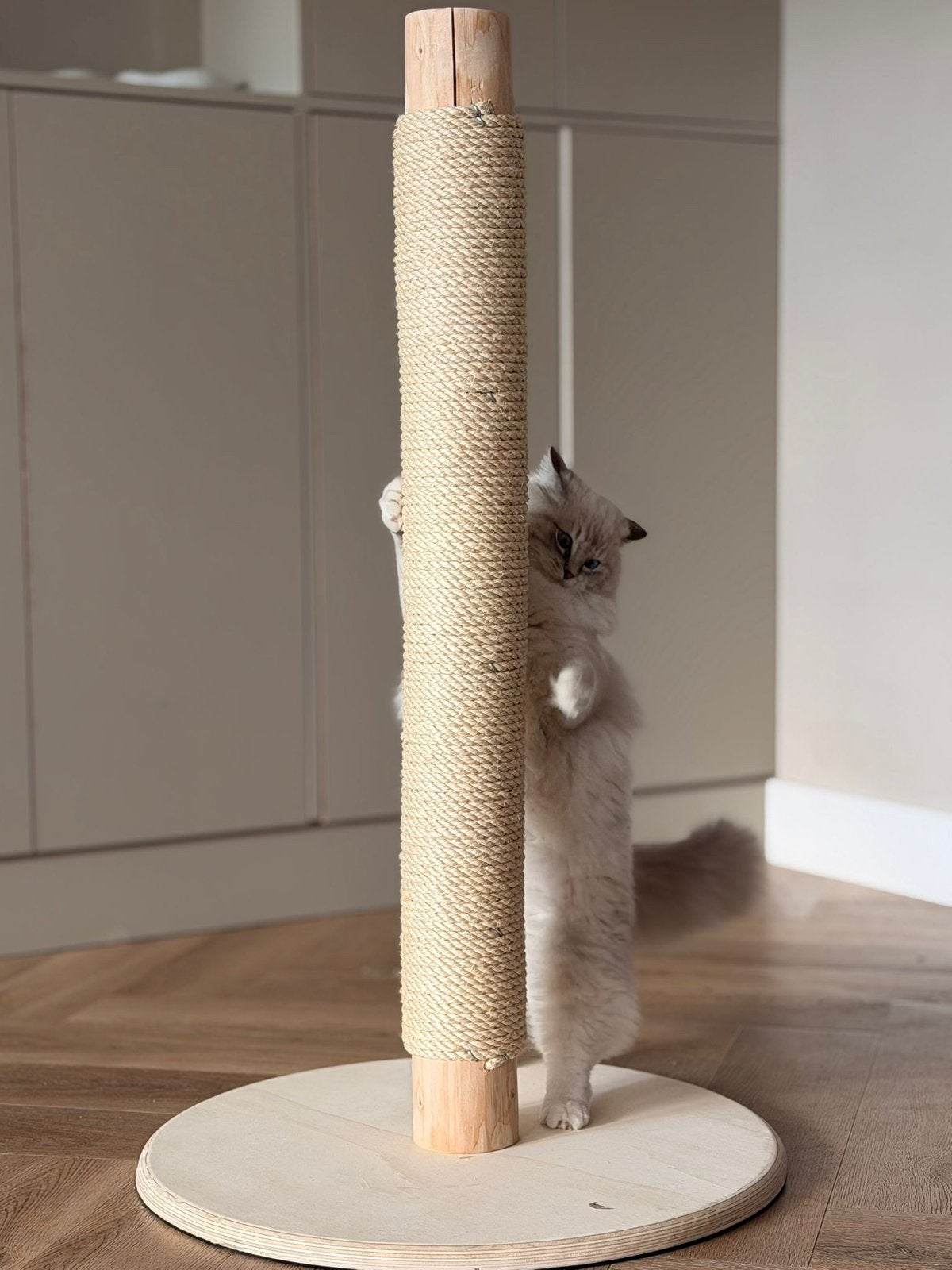 Stevige Krabpaal,Massief Hout,Sisaltouw,100cm,Handgemaakt, Verzenden, Nieuw