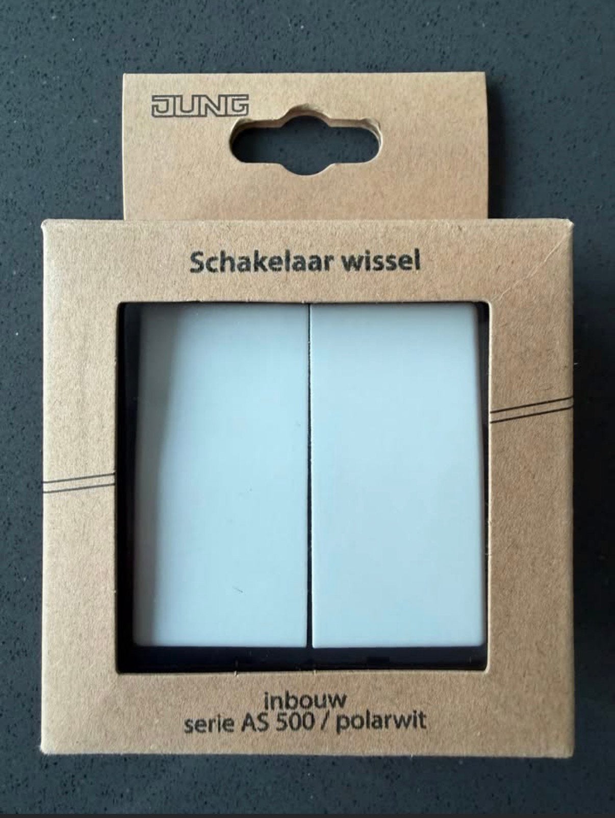 Jung AS500 Serieschakelaar Wit, Doe-het-zelf en Verbouw, Elektra en Kabels, Ophalen of Verzenden, Zo goed als nieuw