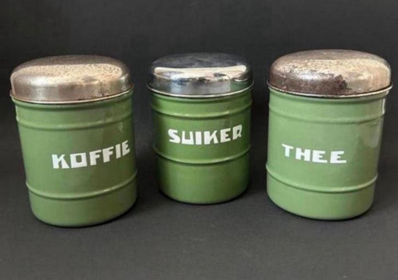Reseda Groen Koffie, Thee & Suiker Voorraadbussen, Ophalen of Verzenden