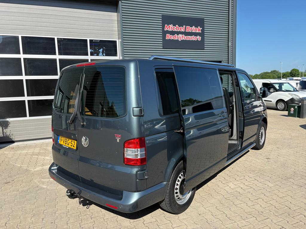 Volkswagen Transporter 2.5 TDI 340 Dubbele Cabine, Auto's, Bestelauto's, Gebruikt, Zwart, Volkswagen, Bedrijf
